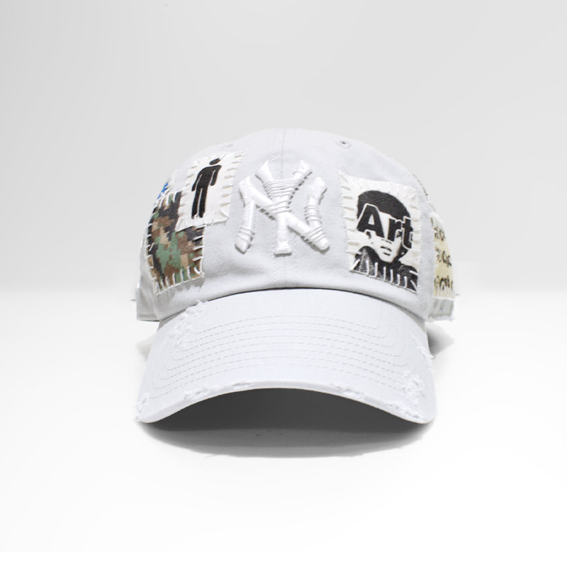 HAND SEWING CUSTOM CAP -GREY【B】-