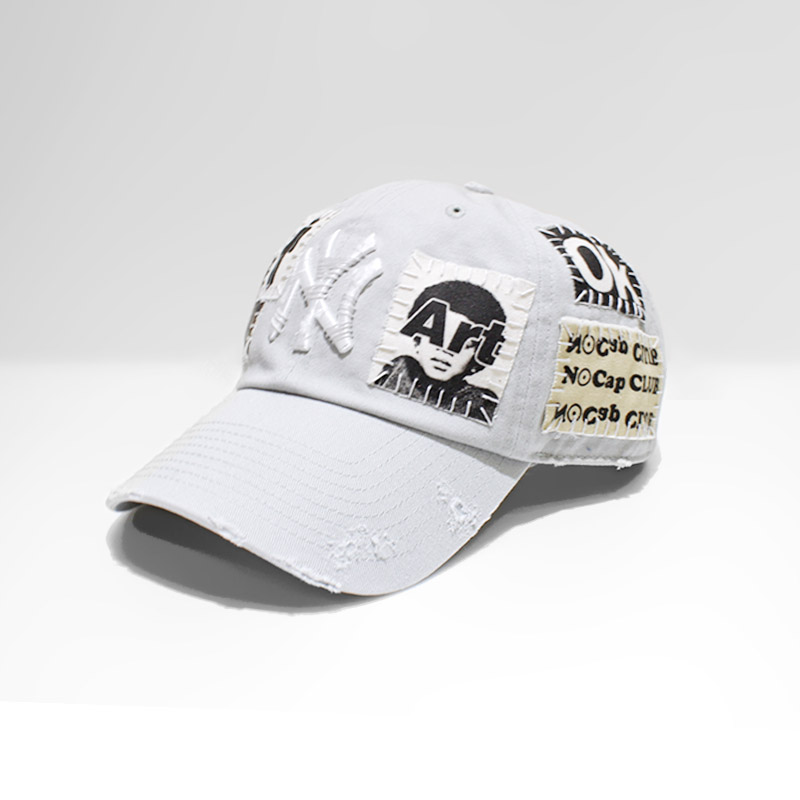 HAND SEWING CUSTOM CAP -GREY【B】-