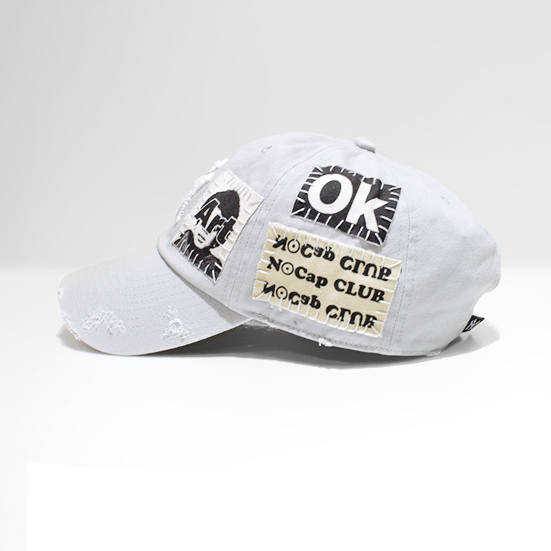 HAND SEWING CUSTOM CAP -GREY【B】-