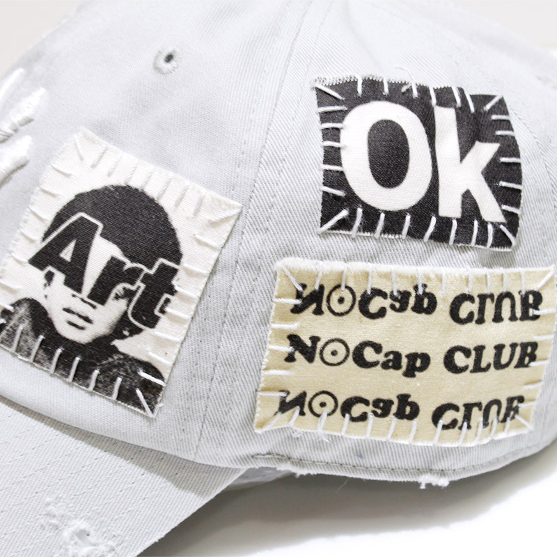HAND SEWING CUSTOM CAP -GREY【B】-