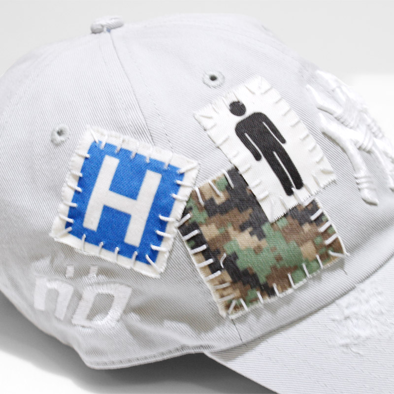 HAND SEWING CUSTOM CAP -GREY【B】-