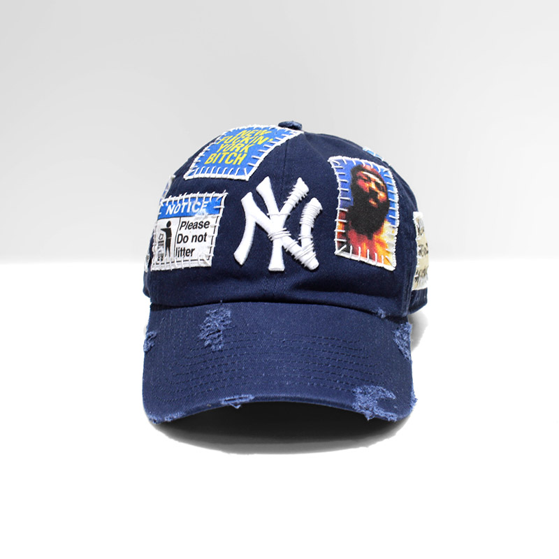HAND SEWING CUSTOM CAP -NAVY【A】-