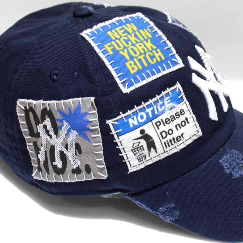 HAND SEWING CUSTOM CAP -NAVY【A】-