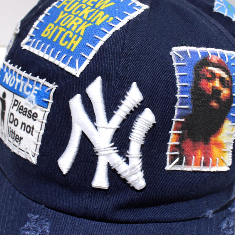 HAND SEWING CUSTOM CAP -NAVY【A】-