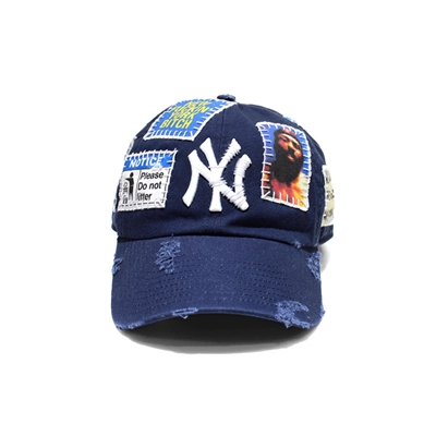 HAND SEWING CUSTOM CAP -NAVY【A】-