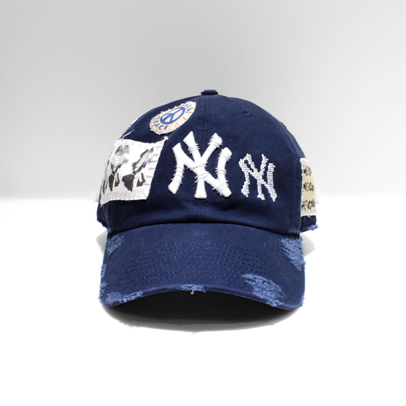 HAND SEWING CUSTOM CAP -NAVY【B】-