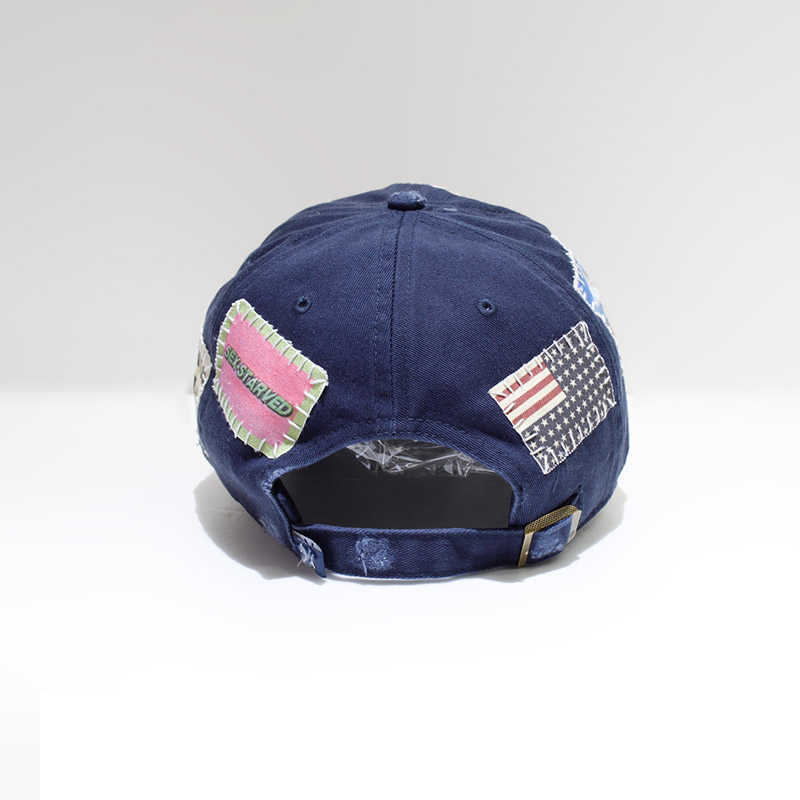 HAND SEWING CUSTOM CAP -NAVY【B】-