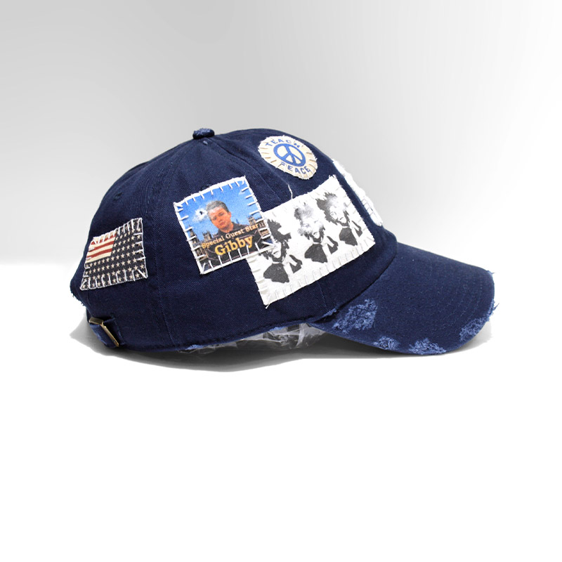 HAND SEWING CUSTOM CAP -NAVY【B】-