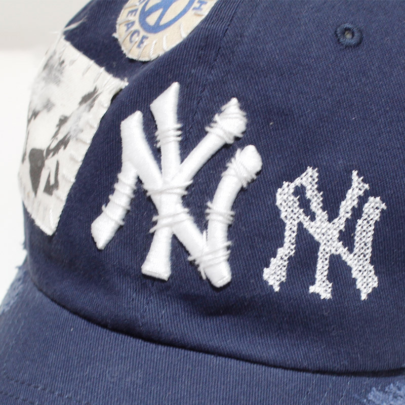 HAND SEWING CUSTOM CAP -NAVY【B】-