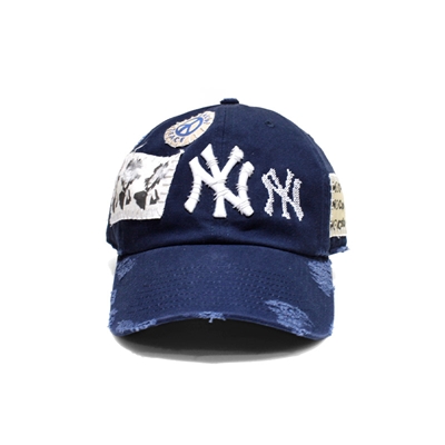 HAND SEWING CUSTOM CAP -NAVY【B】-