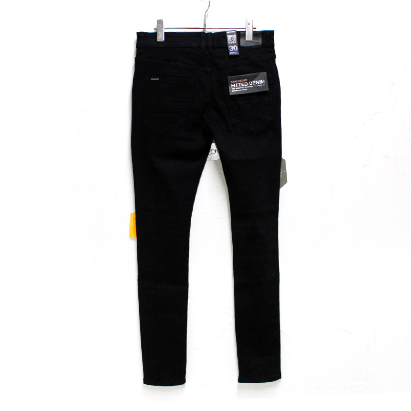 PEACE BLACK JEANS -BLACK-