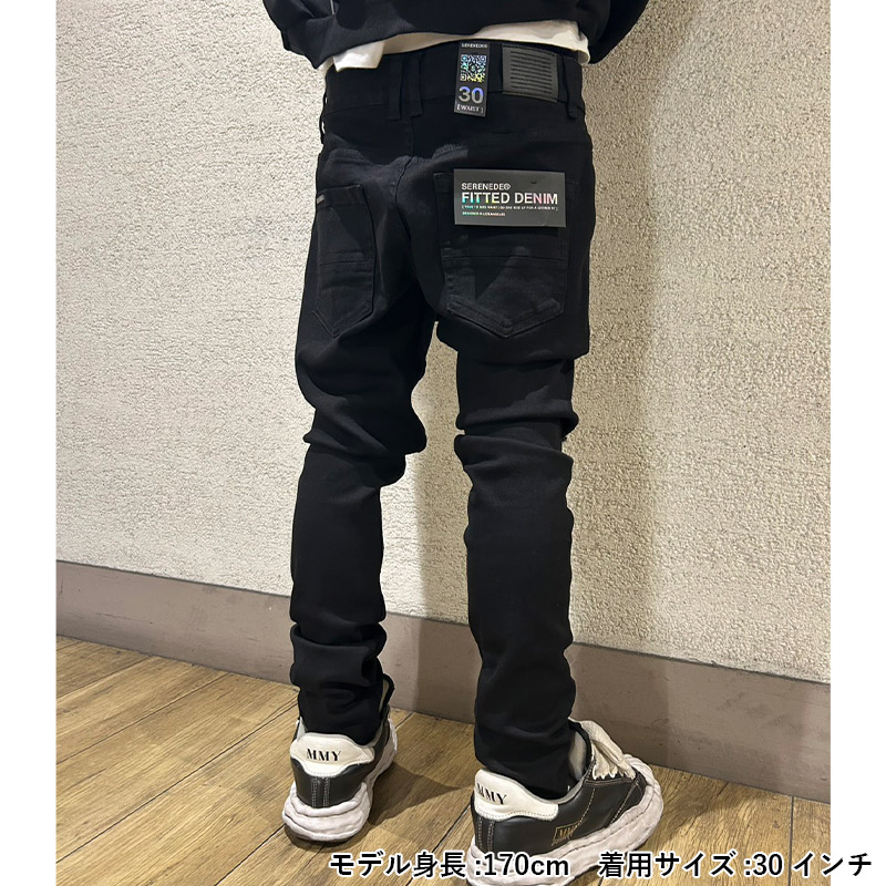 PEACE BLACK JEANS -BLACK-