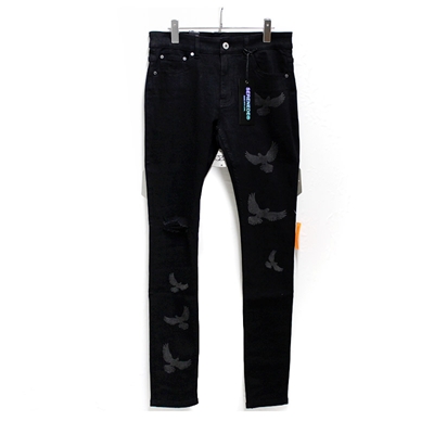 PEACE BLACK JEANS -BLACK-