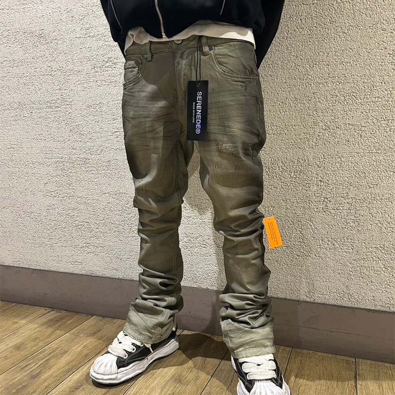 ZINC STACKED JEANS -GREY-