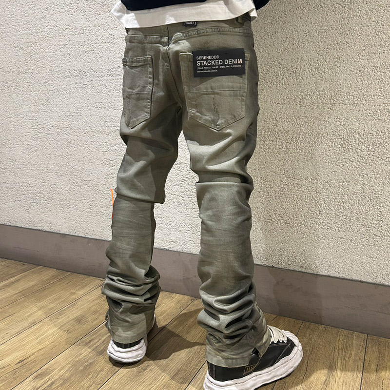 ZINC STACKED JEANS -GREY-