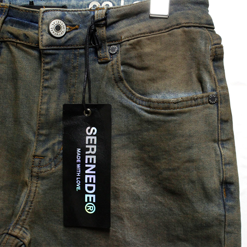 OUD STACKED JEANS -BROWN-