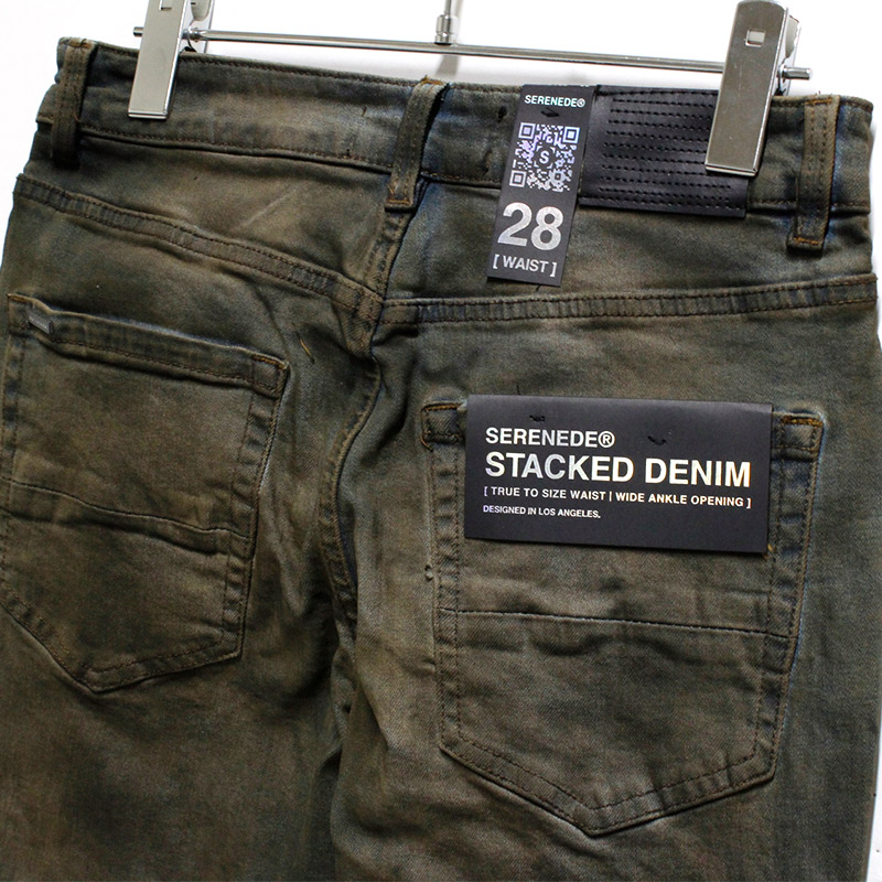 OUD STACKED JEANS -BROWN-