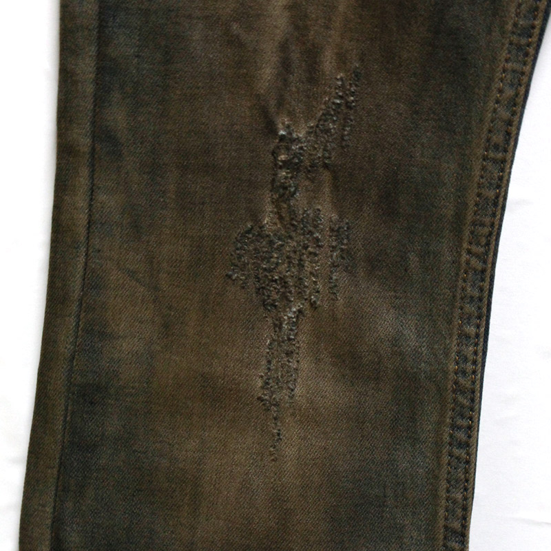 OUD STACKED JEANS -BROWN-