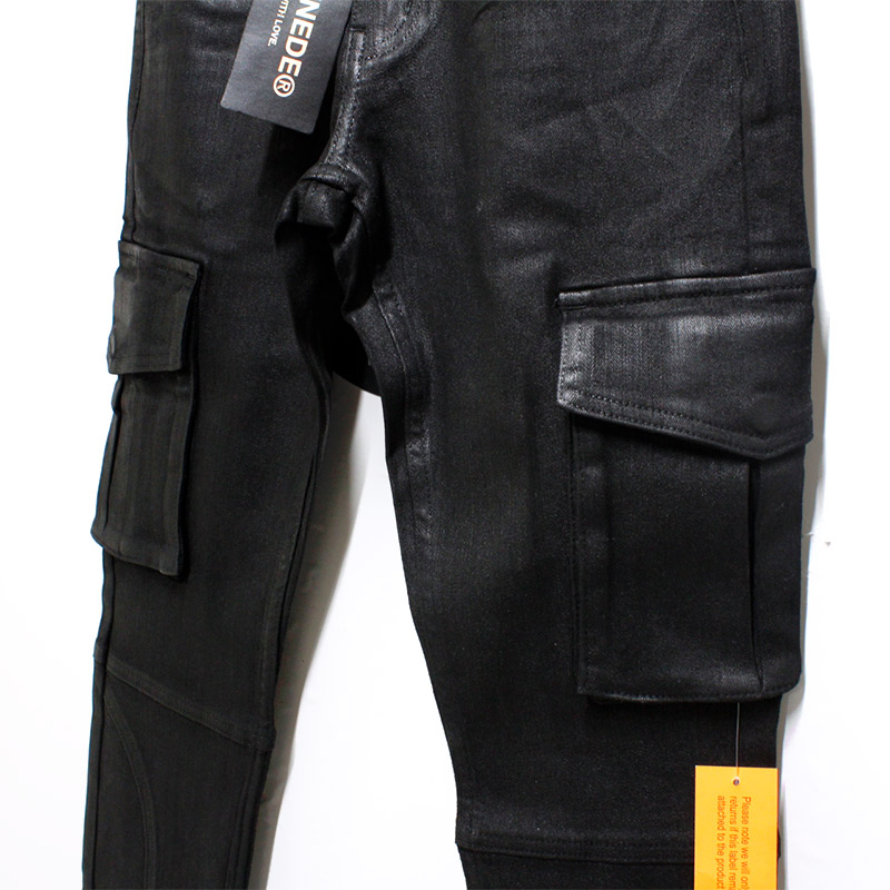 ONYX CARGO JEANS -BLACK-
