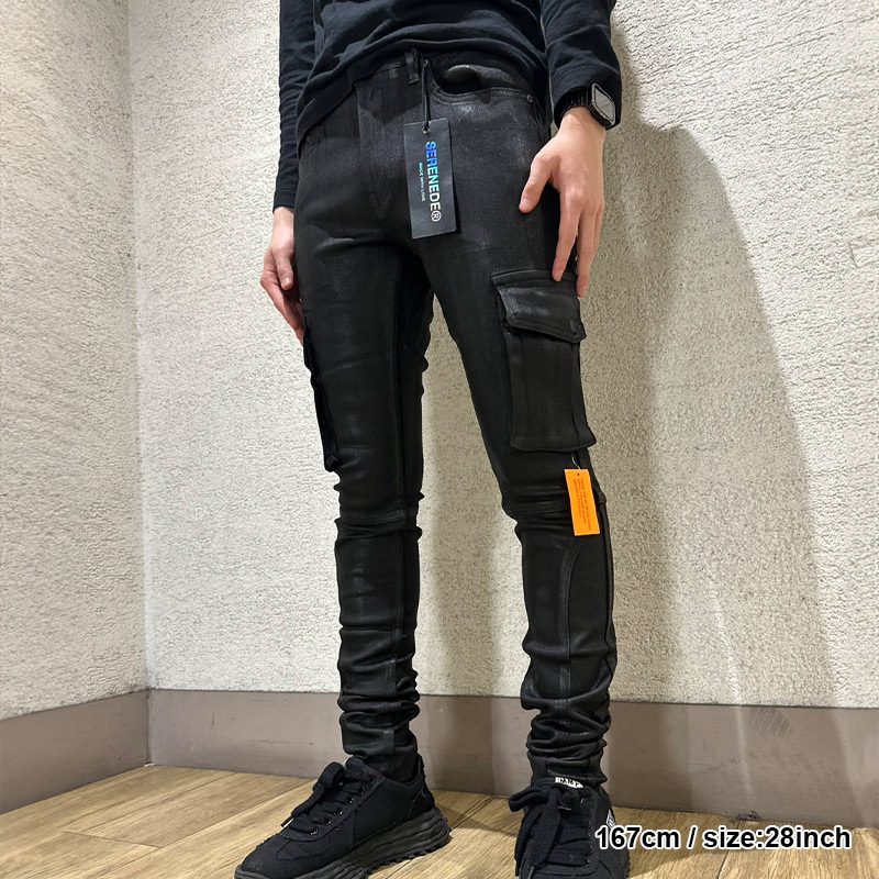 ONYX CARGO JEANS -BLACK-