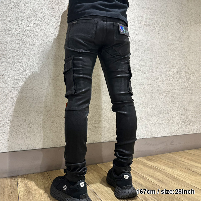 ONYX CARGO JEANS -BLACK-