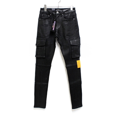 ONYX CARGO JEANS -BLACK-