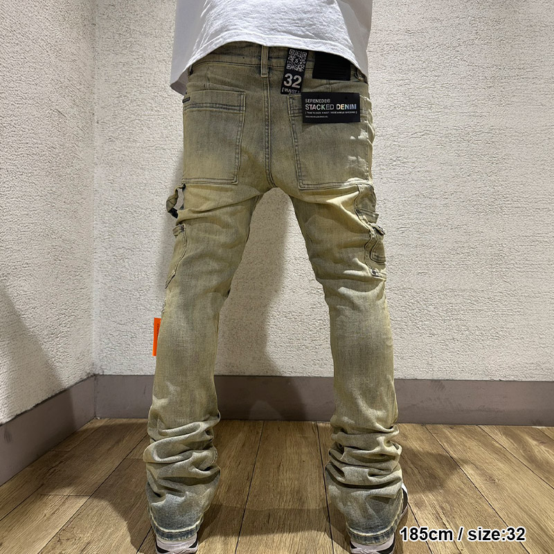 CEDAR STACKED JEANS -W.INDIGO-