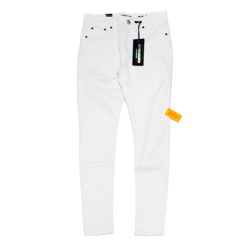 EVEREST NO RIPS JEANS -WHITE-