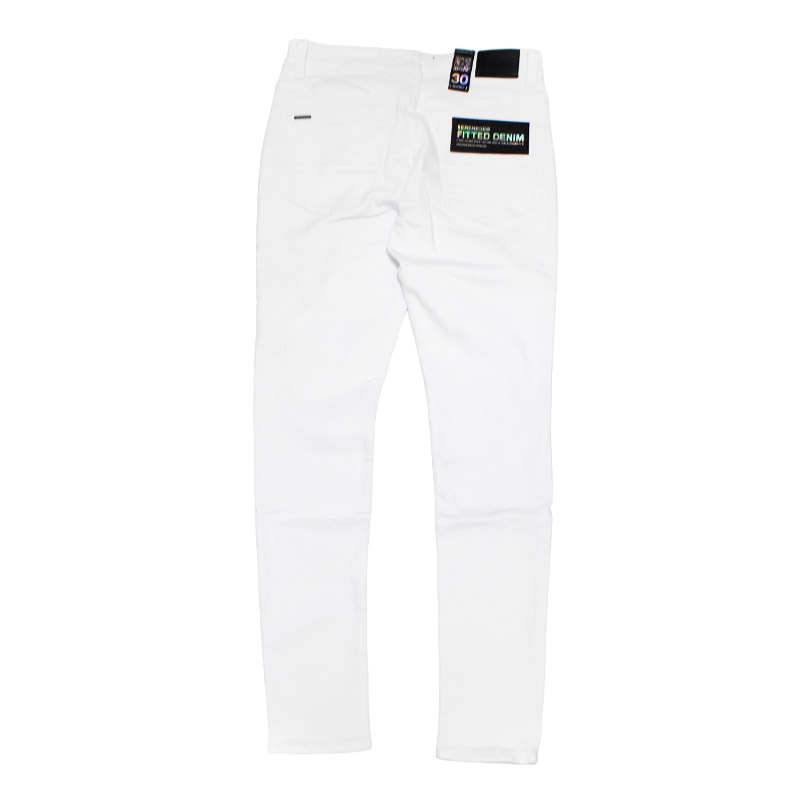 EVEREST NO RIPS JEANS -WHITE-