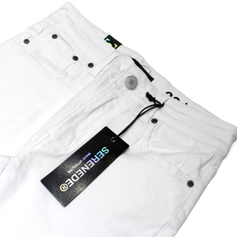 EVEREST NO RIPS JEANS -WHITE-