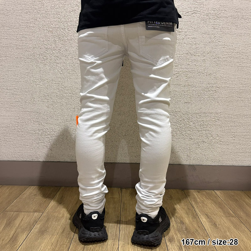 EVEREST NO RIPS JEANS -WHITE-