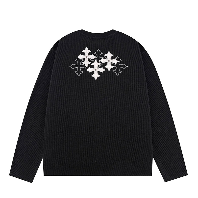 MULTIPLE CROSS THERMAL LONG SLEEVE TEE -2.COLOR-