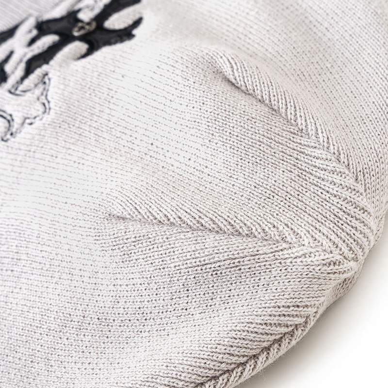 MULTIPLE CROSS LEATHER PATCH BEANIE -2.COLOR-
