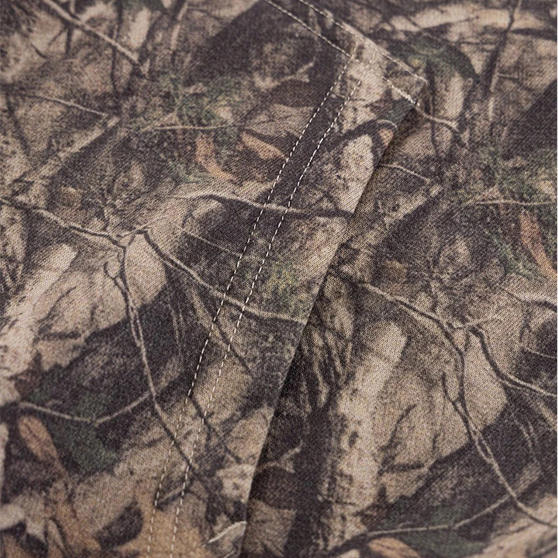 TREE CAMO FAUX FUR CROSS ZIP HOODIE -CAMO-