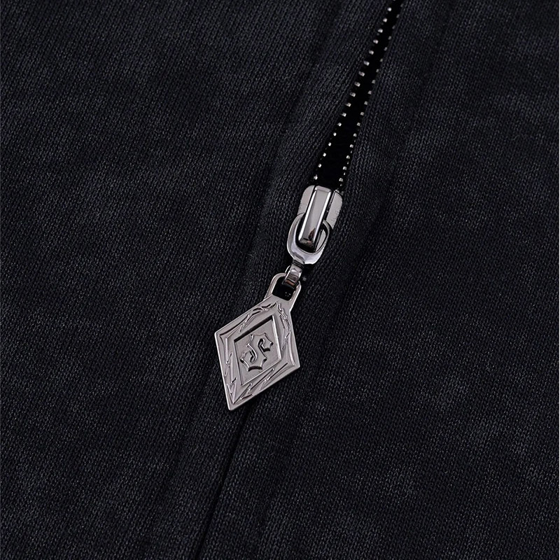 SPRAY CROSS RHINESTONE ZIP HOODIE -2.COLOR-