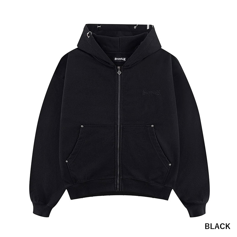 PIERCED TRIBAL CROSS HOODIE -3.COLOR-