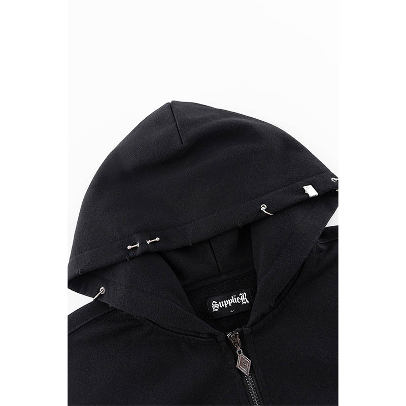 PIERCED TRIBAL CROSS HOODIE -3.COLOR-