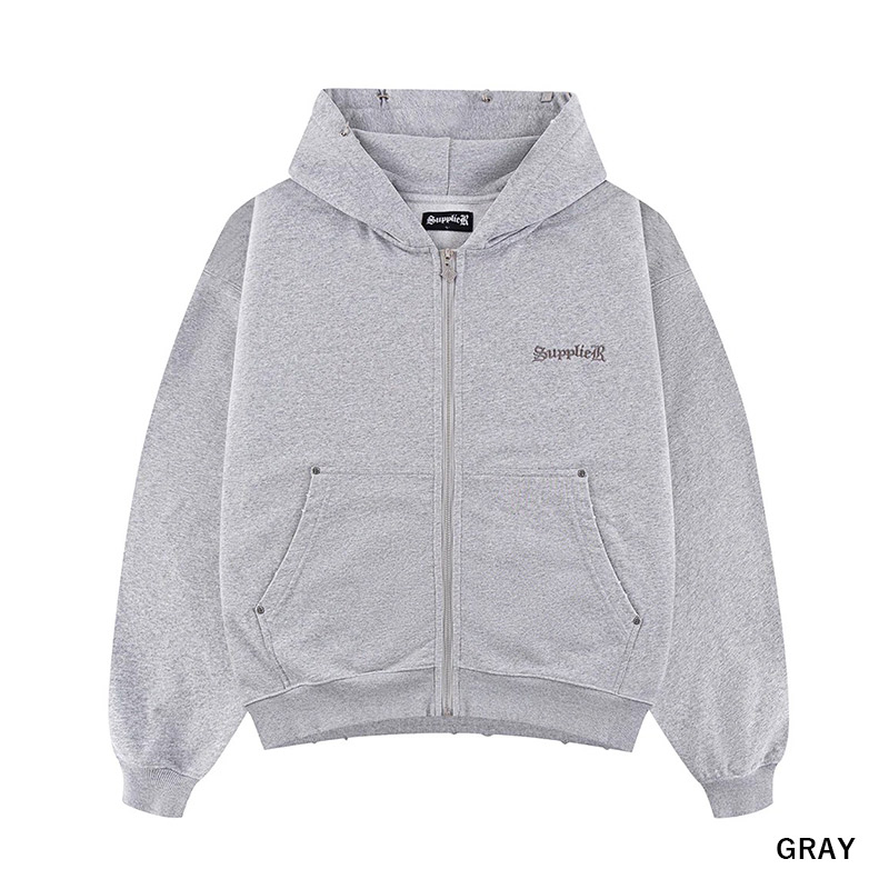 PIERCED TRIBAL CROSS HOODIE -3.COLOR-