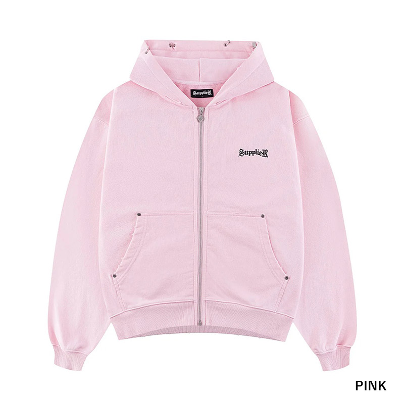 PIERCED TRIBAL CROSS HOODIE -3.COLOR-