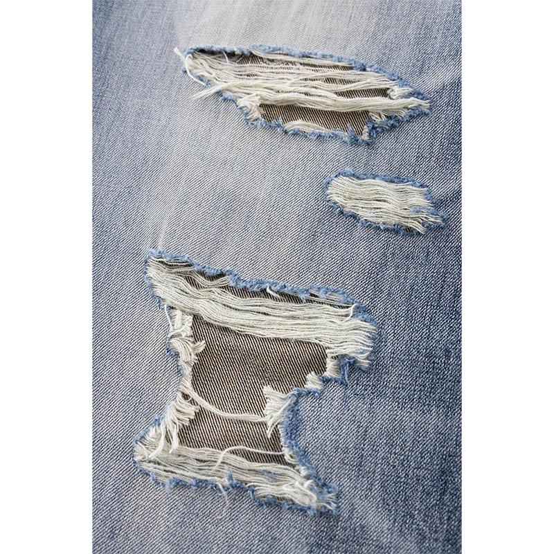 MULTIPLE CROSS LEATHER PATCH DENIM -2.COLOR-