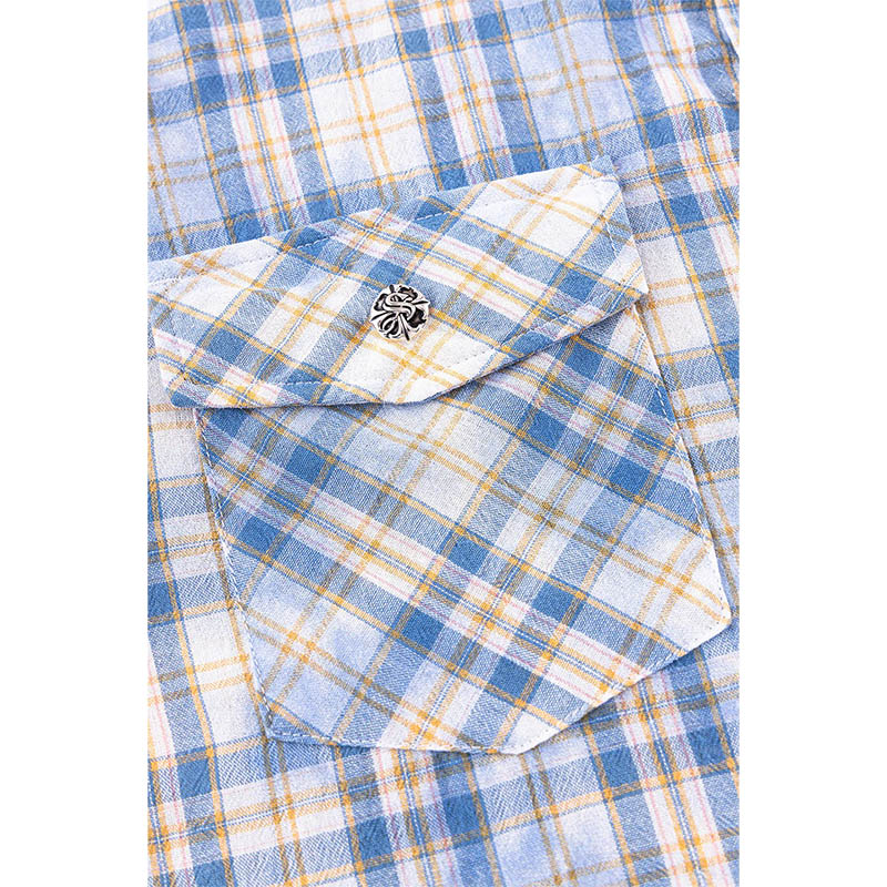 RHINESTONE CROSS CHECK SHIRT -2.COLOR-