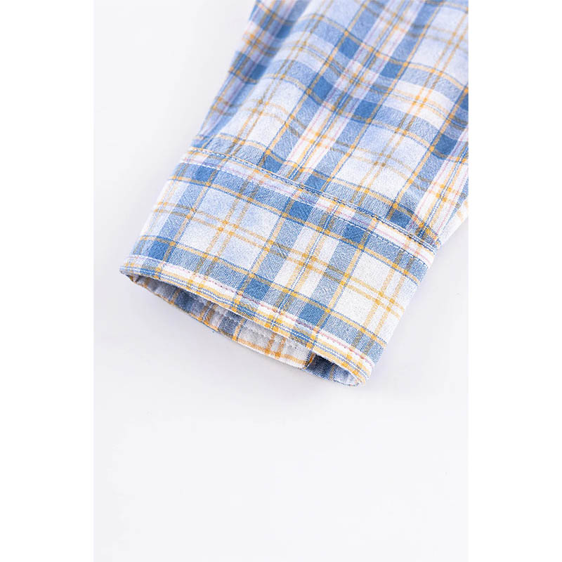 RHINESTONE CROSS CHECK SHIRT -2.COLOR-