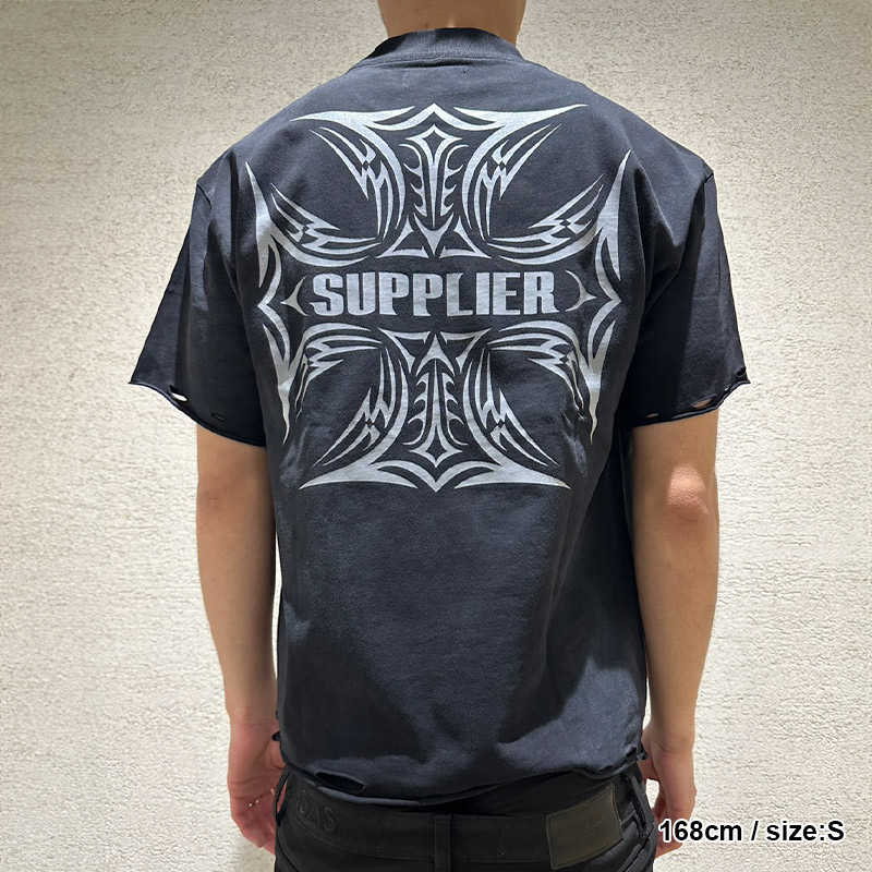DISTRESSED TRIBAL IRON CROSS LOGO TEE -2.COLOR-