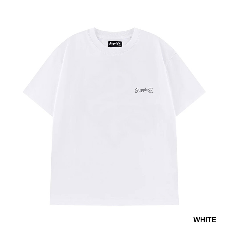 SPRAY CROSS RHINESTONE TEE -2.COLOR-
