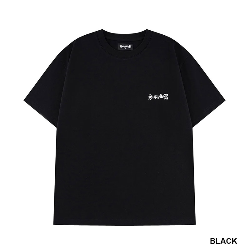 SPRAY CROSS RHINESTONE TEE -2.COLOR-