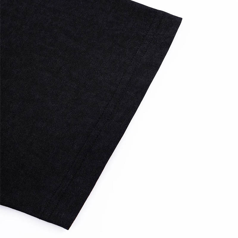 VINTAGE WASH STAB LOGO RHINESTONE TEE -BLACK-