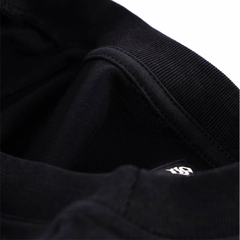 VINTAGE WASH STAB LOGO RHINESTONE TEE -BLACK-