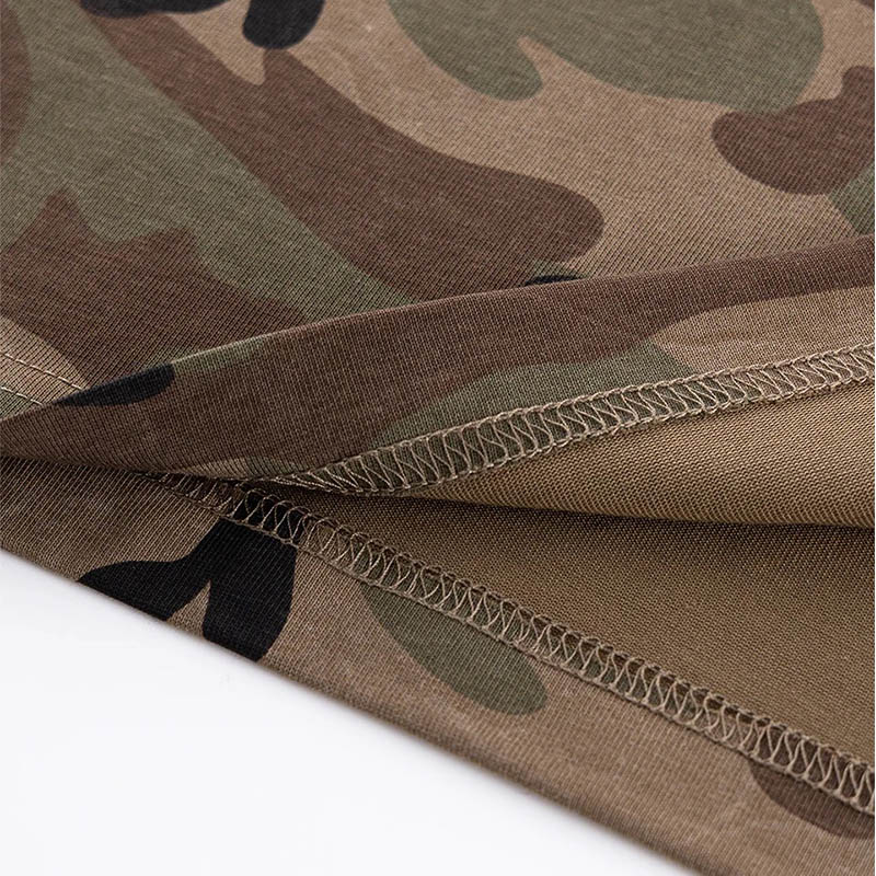 RHINESTONE FIRE BONES TEE -CAMO-