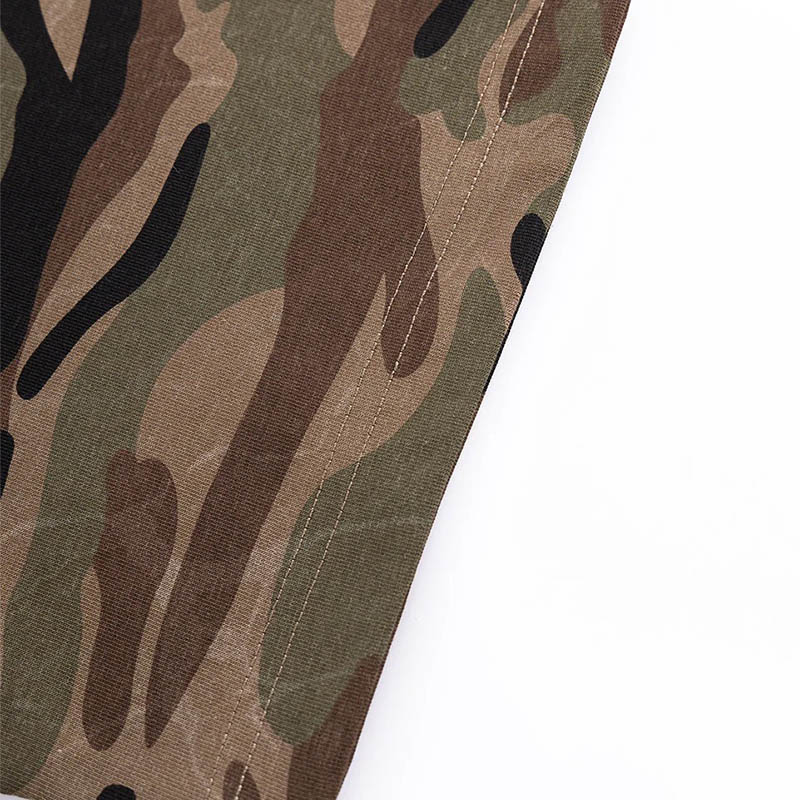 RHINESTONE FIRE BONES TEE -CAMO-