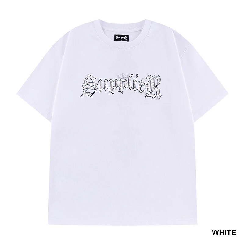 RHINESTONE CROWN LOGO TEE -2.COLOR-